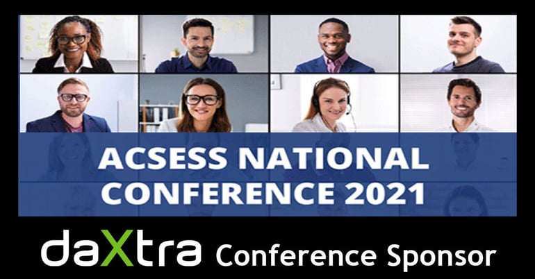 Zoom meeting background with DaXtra as Conference Sponsor for ACSESS National Conference 2021.