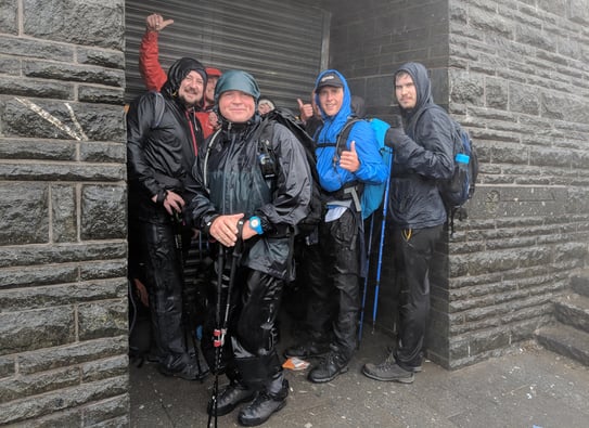 Sheltering from the rain by Snowdon