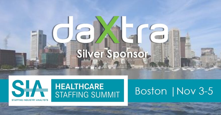DaXtra logo silver sponsor at SIA Healthcare Staffing Summit 2021 in Boston